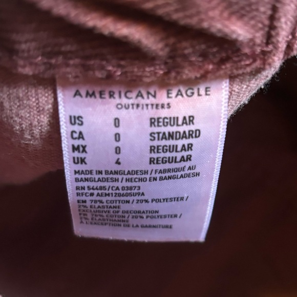 Burgundy Corduroy American Eagle Skirt - Picture 4 of 4